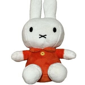Miffy Plush Toy Orange 8 Inch Cute Kawaii Stuffed Animal White Bunny